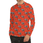 Elephant Skeleton X-Ray Pattern Print Men's Long Sleeve Rash Guard