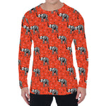 Elephant Skeleton X-Ray Pattern Print Men's Long Sleeve T-Shirt