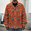Elephant Skeleton X-Ray Pattern Print Men's Shirt Jacket