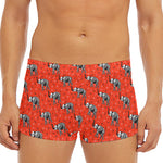 Elephant Skeleton X-Ray Pattern Print Men's Short Boxer Briefs