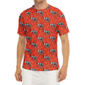Elephant Skeleton X-Ray Pattern Print Men's Short Sleeve Rash Guard