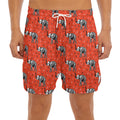 Elephant Skeleton X-Ray Pattern Print Men's Split Running Shorts
