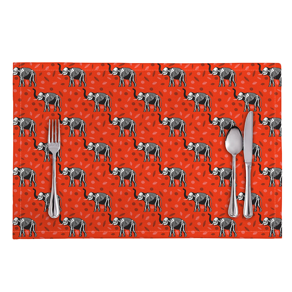Elephant Skeleton X-Ray Pattern Print Placemat