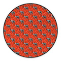Elephant Skeleton X-Ray Pattern Print Round Floor Mat