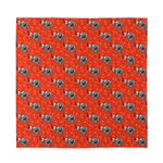 Elephant Skeleton X-Ray Pattern Print Silk Bandana