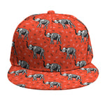 Elephant Skeleton X-Ray Pattern Print Snapback Cap