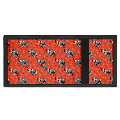 Elephant Skeleton X-Ray Pattern Print Trifold Wallet