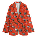 Elephant Skeleton X-Ray Pattern Print Women's Blazer