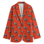 Elephant Skeleton X-Ray Pattern Print Women's Blazer