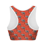 Elephant Skeleton X-Ray Pattern Print Women's Sports Bra