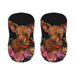 Embroidery Chihuahua And Flower Print Bar Stool Covers