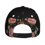 Embroidery Chihuahua And Flower Print Baseball Cap