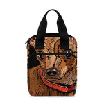 Embroidery Chihuahua And Flower Print Bible Tote Bag