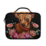 Embroidery Chihuahua And Flower Print Briefcase Bible Bag