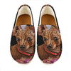 Embroidery Chihuahua And Flower Print Casual Shoes