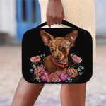 Embroidery Chihuahua And Flower Print Classic Bible Case