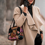 Embroidery Chihuahua And Flower Print Double Strap Bible Bag