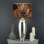 Embroidery Chihuahua And Flower Print Drum Lamp Shade