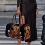 Embroidery Chihuahua And Flower Print Duffle Bag