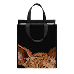 Embroidery Chihuahua And Flower Print Insulated Lunch Tote