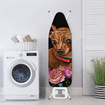 Embroidery Chihuahua And Flower Print Ironing Board Cover