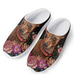 Embroidery Chihuahua And Flower Print Mesh Casual Shoes