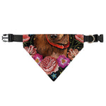 Embroidery Chihuahua And Flower Print Over The Collar Dog Bandana