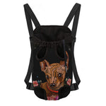 Embroidery Chihuahua And Flower Print Pet Carrier Backpack
