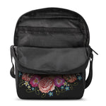 Embroidery Chihuahua And Flower Print Rectangular Crossbody Bag