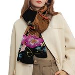 Embroidery Chihuahua And Flower Print Scarf
