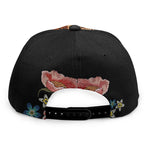 Embroidery Chihuahua And Flower Print Snapback Cap