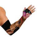 Embroidery Chihuahua And Flower Print Sun Protection Arm Sleeves