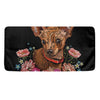 Embroidery Chihuahua And Flower Print Towel