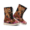 Embroidery Chihuahua And Flower Print Winter Boots