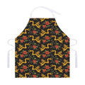 Embroidery Chinese Dragon Pattern Print Adjustable Apron