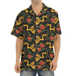 Embroidery Chinese Dragon Pattern Print Aloha Shirt