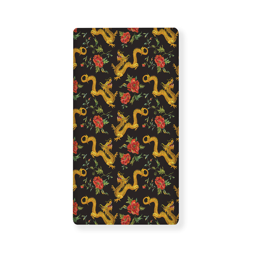 Embroidery Chinese Dragon Pattern Print Baby Crib Sheet