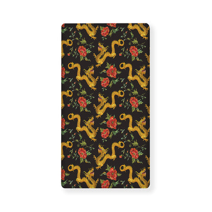 Embroidery Chinese Dragon Pattern Print Baby Crib Sheet