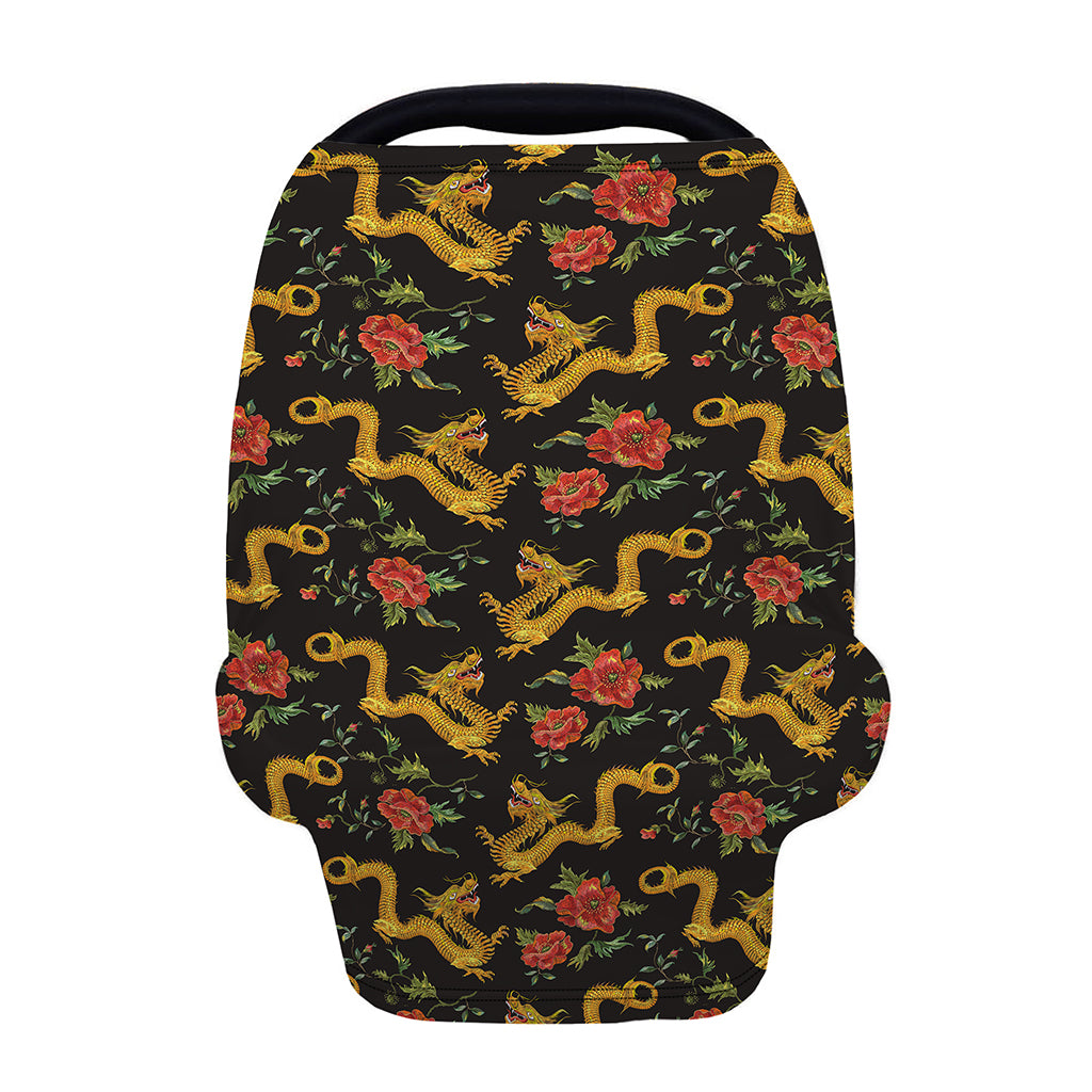 Embroidery Chinese Dragon Pattern Print Baby Seat Cover