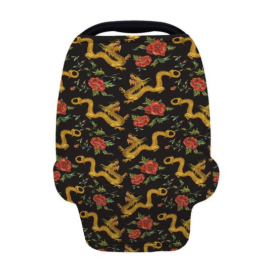 Embroidery Chinese Dragon Pattern Print Baby Seat Cover