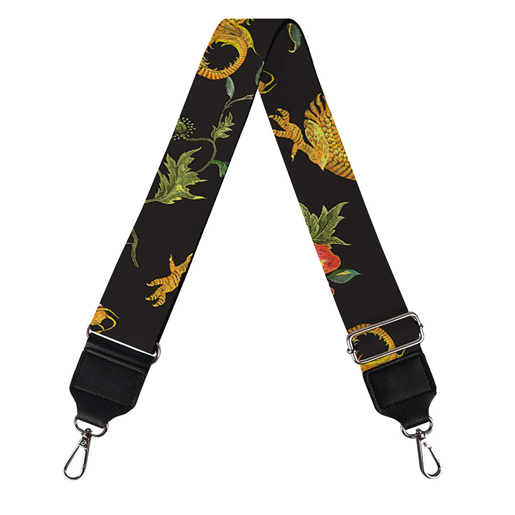 Embroidery Chinese Dragon Pattern Print Bag Strap