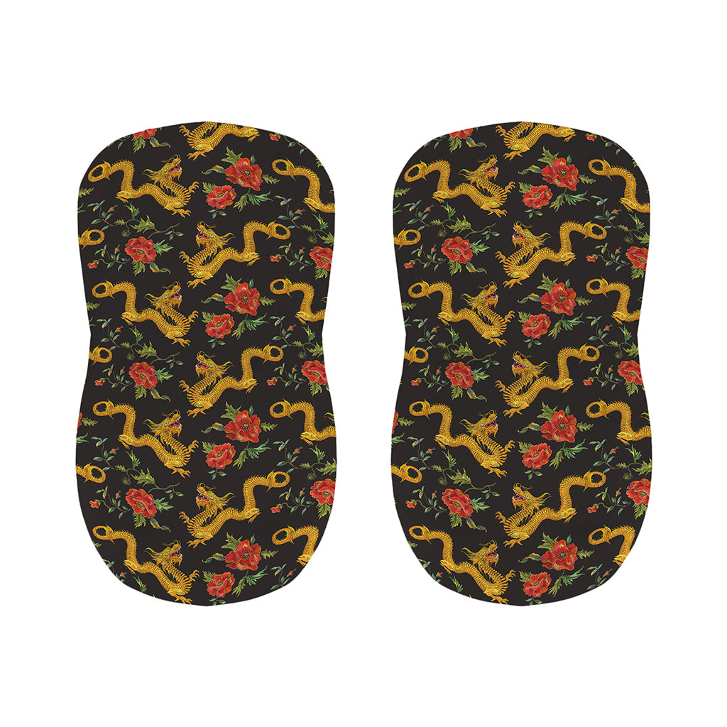 Embroidery Chinese Dragon Pattern Print Bar Stool Covers