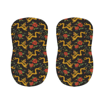 Embroidery Chinese Dragon Pattern Print Bar Stool Covers