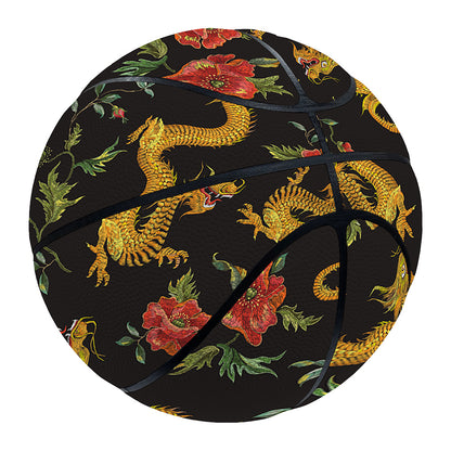 Embroidery Chinese Dragon Pattern Print Basketball