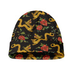 Embroidery Chinese Dragon Pattern Print Beanie