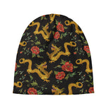 Embroidery Chinese Dragon Pattern Print Beanie