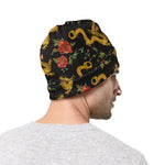 Embroidery Chinese Dragon Pattern Print Beanie