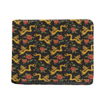 Embroidery Chinese Dragon Pattern Print Bifold Wallet