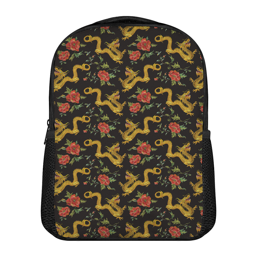 Embroidery Chinese Dragon Pattern Print Casual Backpack
