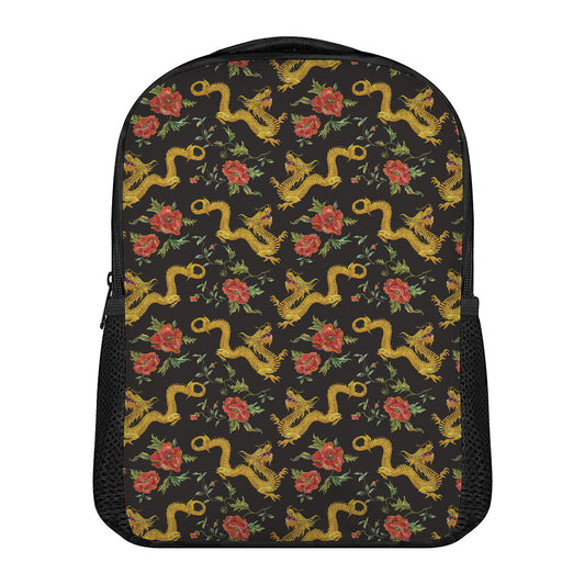 Embroidery Chinese Dragon Pattern Print Casual Backpack